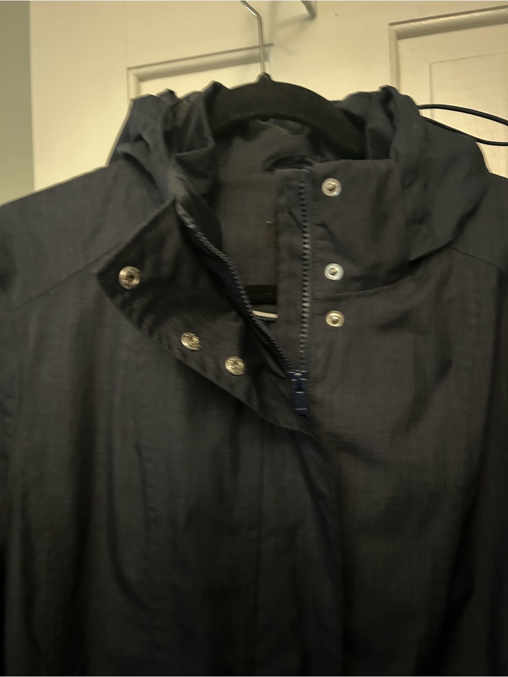 Kirkland Signature Women's Navy Trench Coat with Hood - Picture 2 of 9